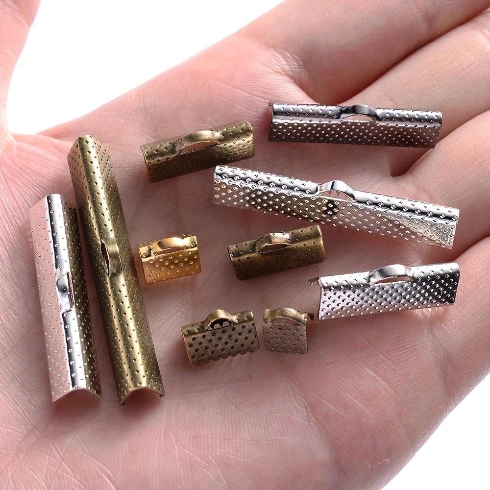 30 buc/Lot Capace Crimp pentru Cord din Piele cu Panglică 6 8 10 13 16 20 25 30 35 40mm Elemente de Fixare pentru Capăt de Fir Conectori pentru Bijuterii