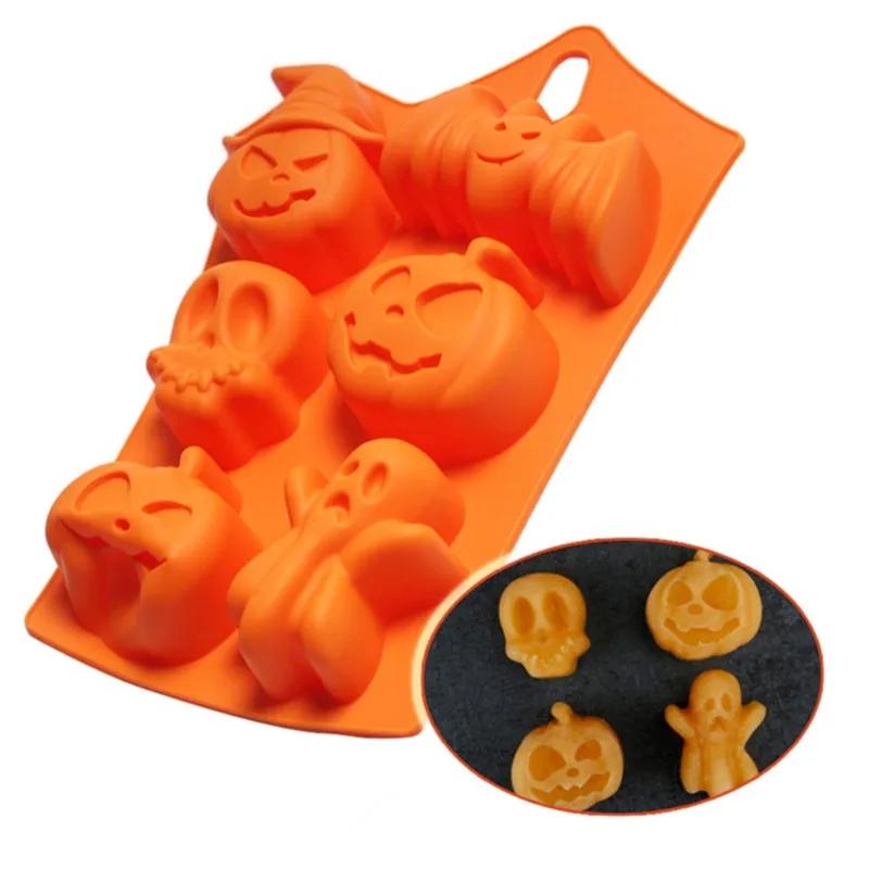 Candy Making Molds Halloween Vivid Practical Creative Silicone Pumpkin Cake Mold Baking Tools Children Gifts YLE006