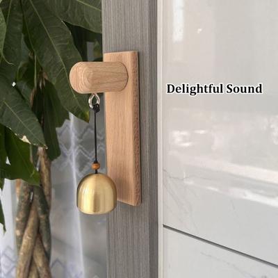 Wooden Door Bell Door Opening Strong Adhesive Shopkeepers Bell Delightful Sound Hanging Decorative Wind Chime