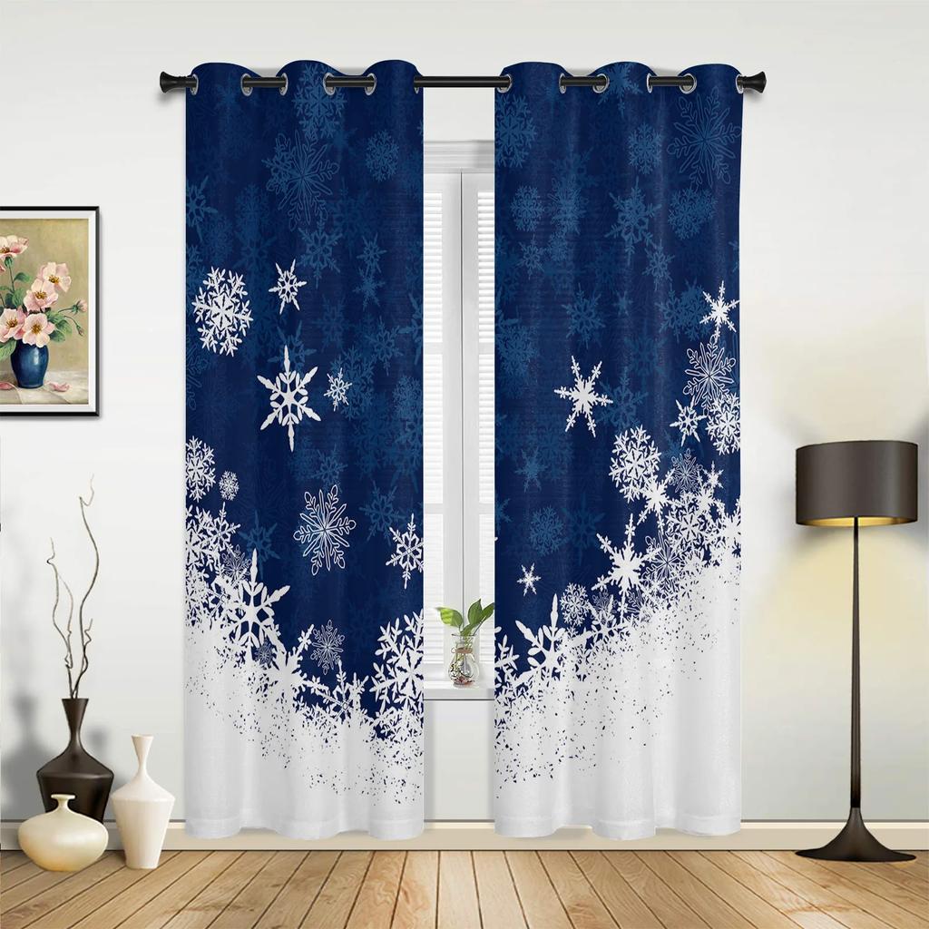 Retro Mechanical Gear Clock Blue Hall Curtains Living Room Kitchen Boy Girl Bedroom Long Window Curtain Cortinas Home Decor Polyester Ideal For