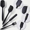 6PC Spatulas Set, Food Grade Silicone Spatulas Rubber Heat Resistant, Stainless Steel Core, Kitchen Utensil Nonstick for Cooking