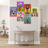 Fashion Animal Tyrannosaurus Fashion Funny Poster Print Club Wall Art Canvas Zebra Illustrated Living Home Painting Home Decor
