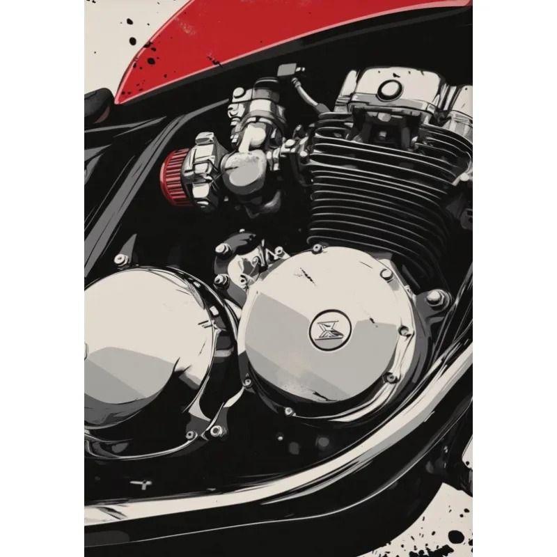 Minimalist Retro Motorcycle Metal Tin Sign Garage Home Biker Gift