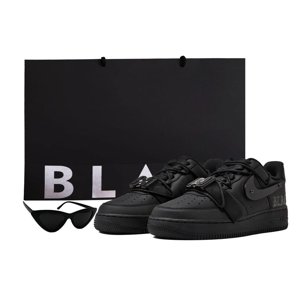 Nike Air Force 1 Low top Skateboard Shoes Unisex Pure Black CW2288-001(Team55-3DS-BOX)