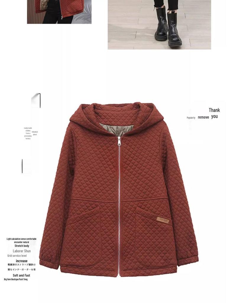 2025 Women's Winter Hooded Cotton Jacket: Stylish & Versatile Maternity Wear for Middle-Aged Temperament