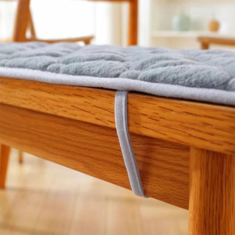 Massives, langes Bankkissen aus Plüsch, Mahagoni-Bankkissen, verdicktes, individuelles Sitzkissen aus Holz für Sofas und Stühle für den Winter