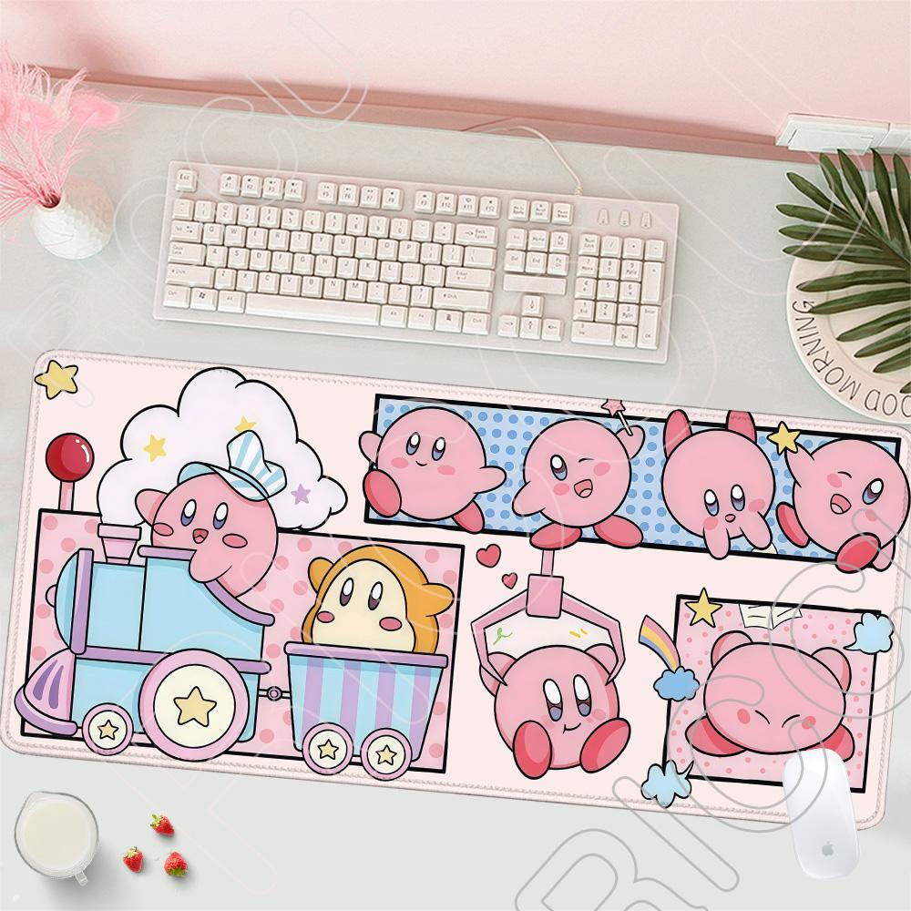 HD Printing Mouse Pad Laptop Extended protective Pad Computer Game Mousepad Cartoon K-Kirby PC Accessories Keyboard XXL Desk mat