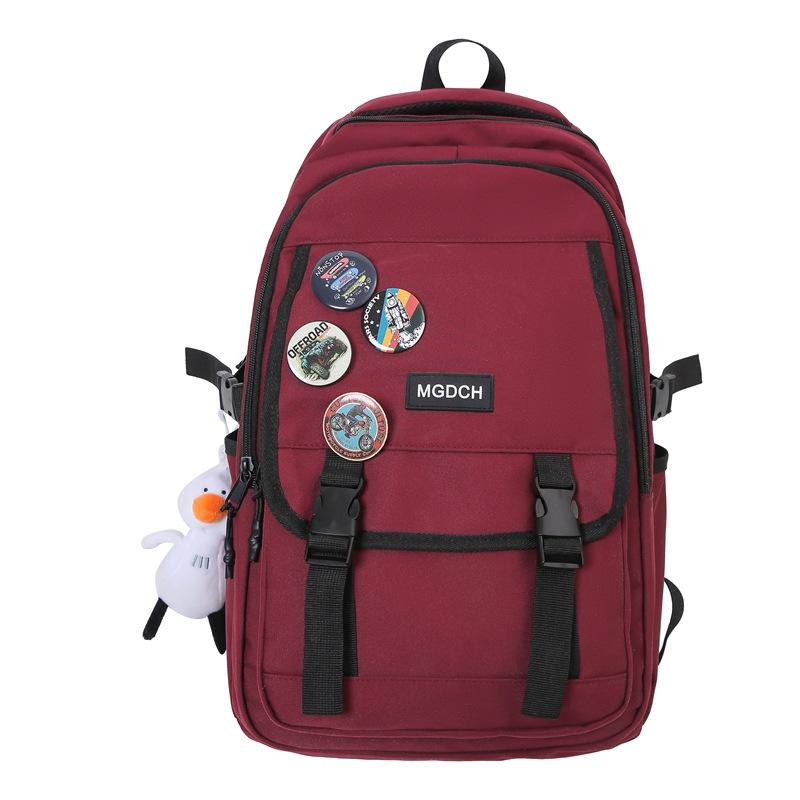 

Мужской рюкзак большой емкости Женский школьный рюкзак унисекс для школьников средней школы Дорожный рюкзак красный