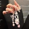 Sanrio Cute Cartoon Character Series Cute Bead Chain Small Bow Keychain Bag Pendant
