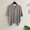 HOney J V Neck One Button Knit Poncho Cardigan 3 Colors