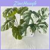 Artificial Monstera Leaf 7 Heads Green Faux Plant For Home Decor Wedding Party