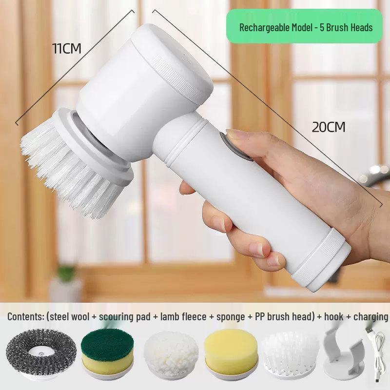 Multi-Functional Wireless Electric Cleaning Brush for Kitchen, Bathroom, and Household Use