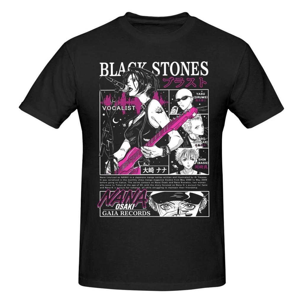 Nana Osaki T-Shirt,Black Stones Manga Anime Girl Kawai Graphic Shirt All Size