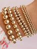 Set di 7 Braccialetti Minimalisti Vintage con Perline per Donna Moda Eleganti Braccialetti Fatti a Mano Gioielli per Uso Quotidiano Feste Vacanze Regali