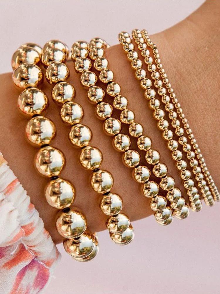 Set di 7 Braccialetti Minimalisti Vintage con Perline per Donna Moda Eleganti Braccialetti Fatti a Mano Gioielli per Uso Quotidiano Feste Vacanze Regali