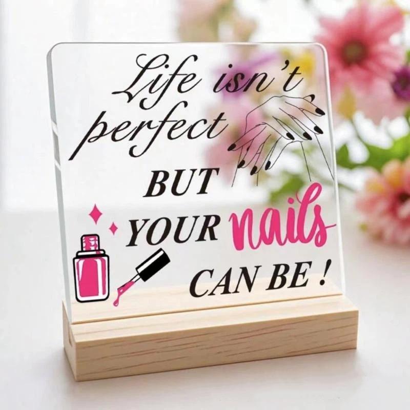 Nail Shapes Display Board Advice Board With Base Nail Guide False Nail Showing Holder Nail Salon Display Counter Nail Art Tool