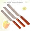 4/6/8/10 Inch Stainless Steel Cream Cake  Wood Handle Butter Spatula Knife Wedding Cake For Kitchen