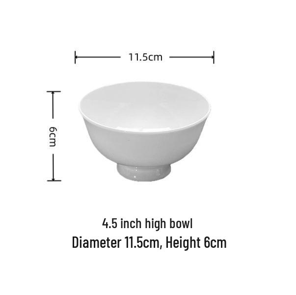 Pure White Ceramic Tableware Set - Plates & Bowls for Home or Hotel