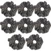 New Polka Dot Hair Ties Rope Women Large Size Heart Bowknot Printed Scrunchies Grey Black Hairband Ponytail Holder Headwear