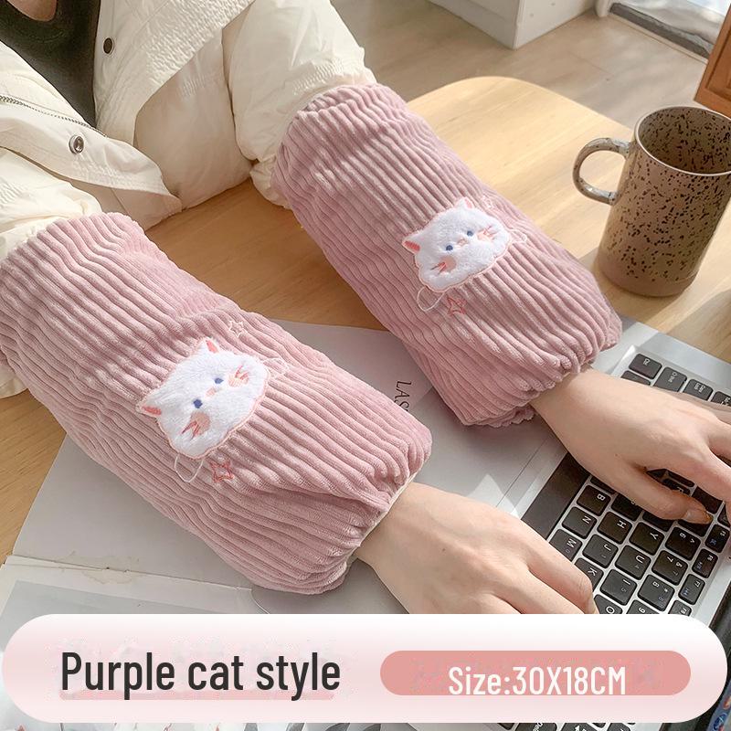 2023 Cute Kitten & Rabbit Corduroy Sleeves for Home Office - Autumn/Winter Edition