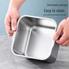 304 Stainless Steel Square Jam Bowl with Lid - Commercial Kitchen Seasoning and Sauce Container.