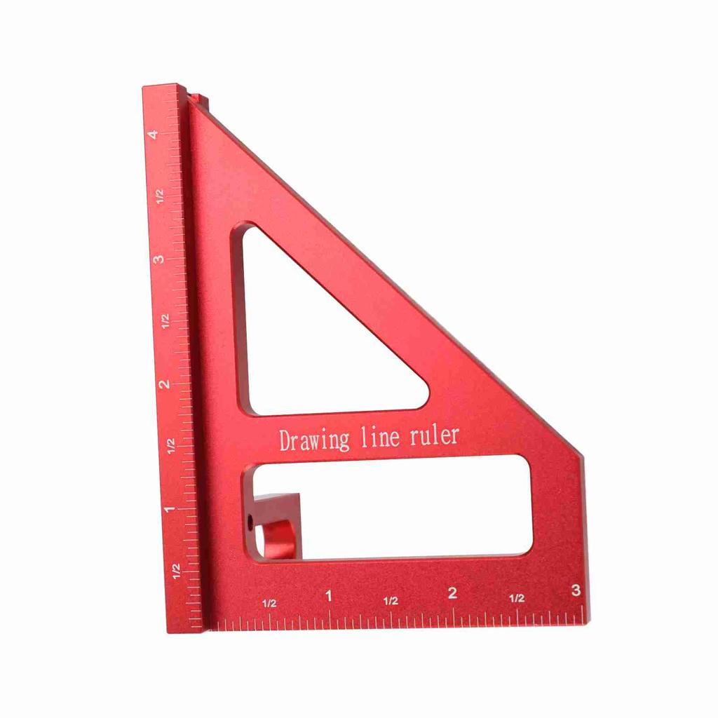 Aluminum Alloy Multi Angle Measuring Ruler Woodworking   Protractor 45 degrees  90 degrees  Miter   Ruler Utility Scribing Gauge Multifunc