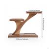 Tea Display Rack Solid Wood Organizer Shelf 3 layer Wooden Riser for Collectors, Desktop