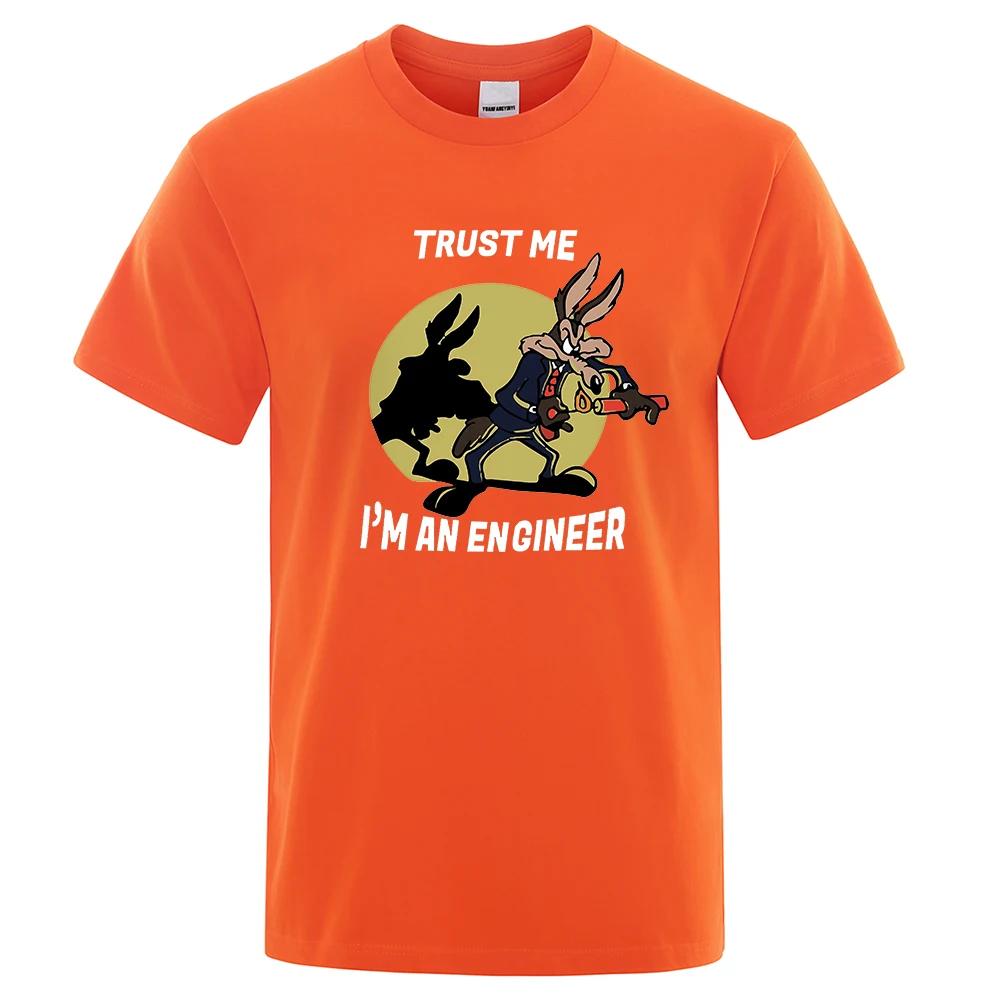 BenberFashion Geloof me ik ben een ingenieur T-shirt voor heren puur katoen vintage T-shirt ronde hals engineering T-shirts klassieke herenkleding oversized 2XL