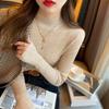 Fashion Solid Half High Neck Knitted Sweater Women Slim Fit Casual Elegant Pullover Sweaters Autumn and Winter Long Sleeve Knitwear Sweater Tops 24841