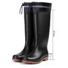 Stivali da Pioggia alla Moda da Uomo a Gambale Alto Antiscivolo Impermeabili Resistenti all'Usura per Pesca all'Aperto Lavaggio Auto Scarpe a Fondo Spesso
