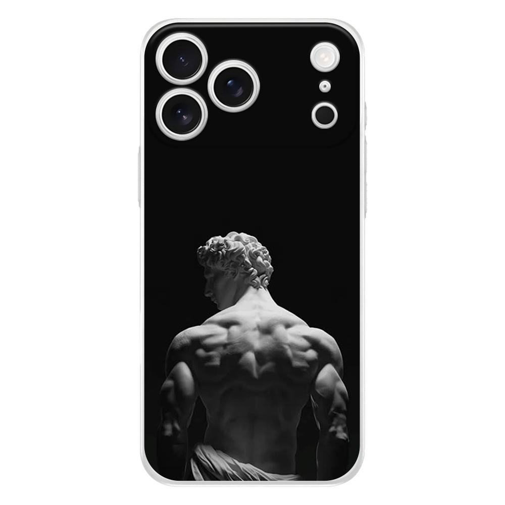 Clear TPU Phone Case For iPhone 17 Air 16E 16 11 15 14 Pro MAX 12 13 7 8 Plus SE Easter Cover Protection Ancient Greek Sculpture