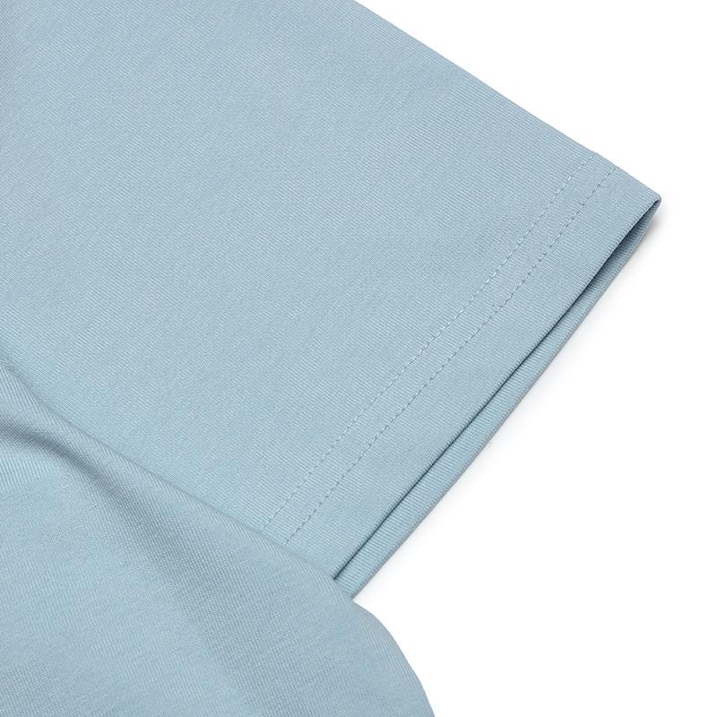 FILA Heritage Cloud Cool Antibacterial Breathable Casual Short Sleeve T-Shirt Men Tops Forget-Me-Not-Blue F11M518102FLB