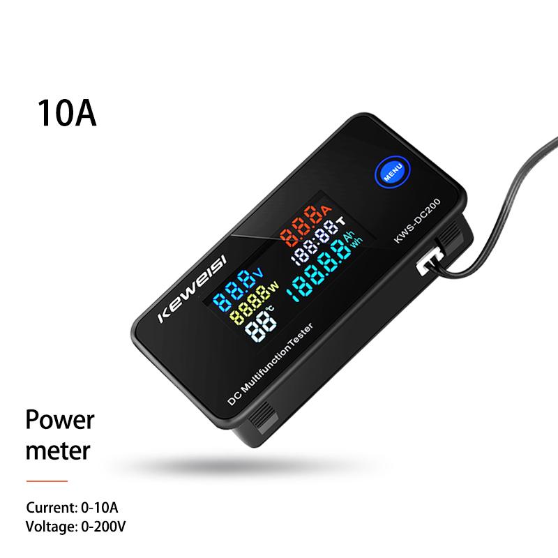 

Цифровий вольтметр DC200 KWS 50A/100A Монітор потужності постійного струму Світлодідний кольоровий дисплей Вольтметр Амперметр Ваттметр Тестер струму Напруги Потужності