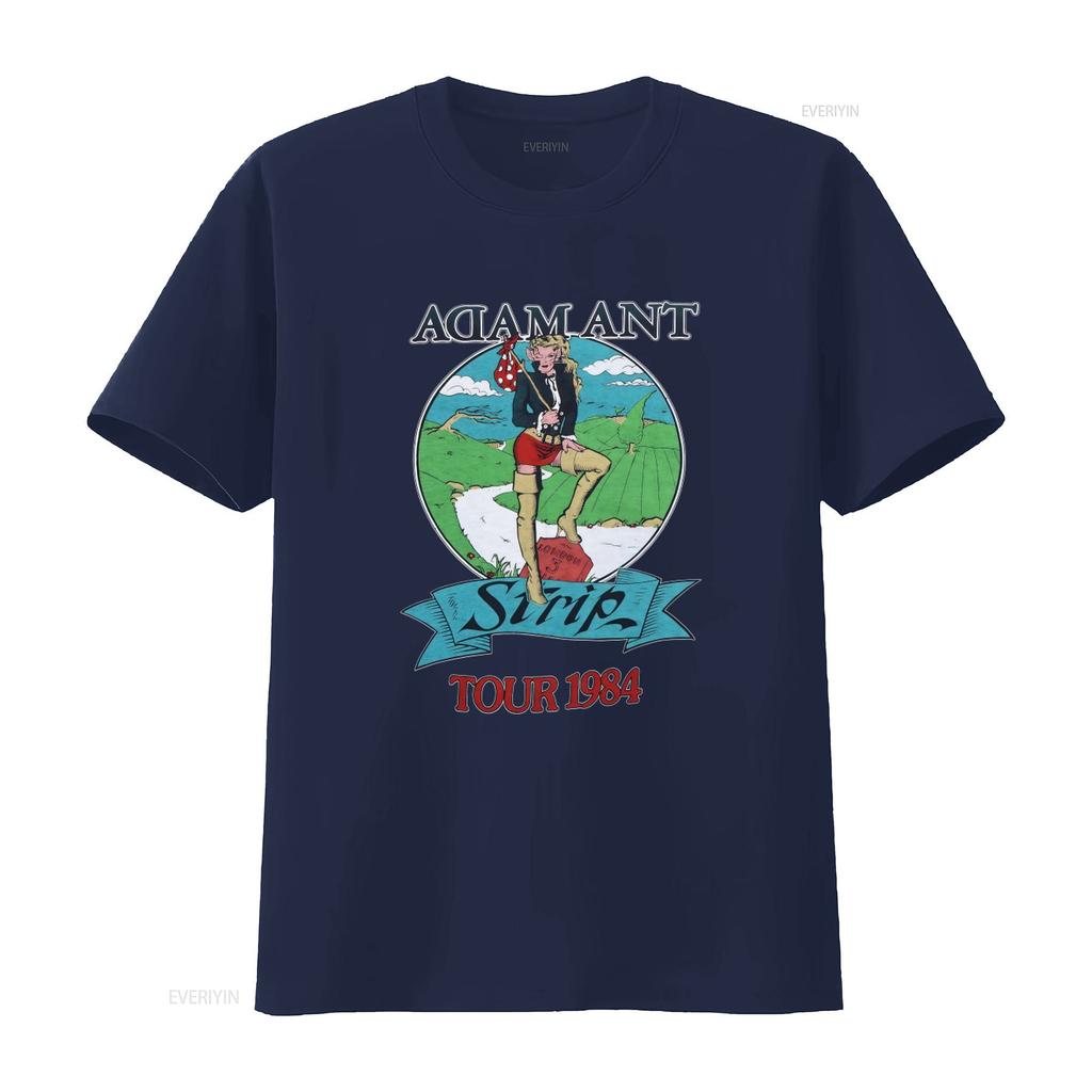 Vintage Adam Ant Black 100 Cotton T Shirt Size S To 4XL Strip Tour 1984 Print Fashion vintage Versatile Slightly Casual