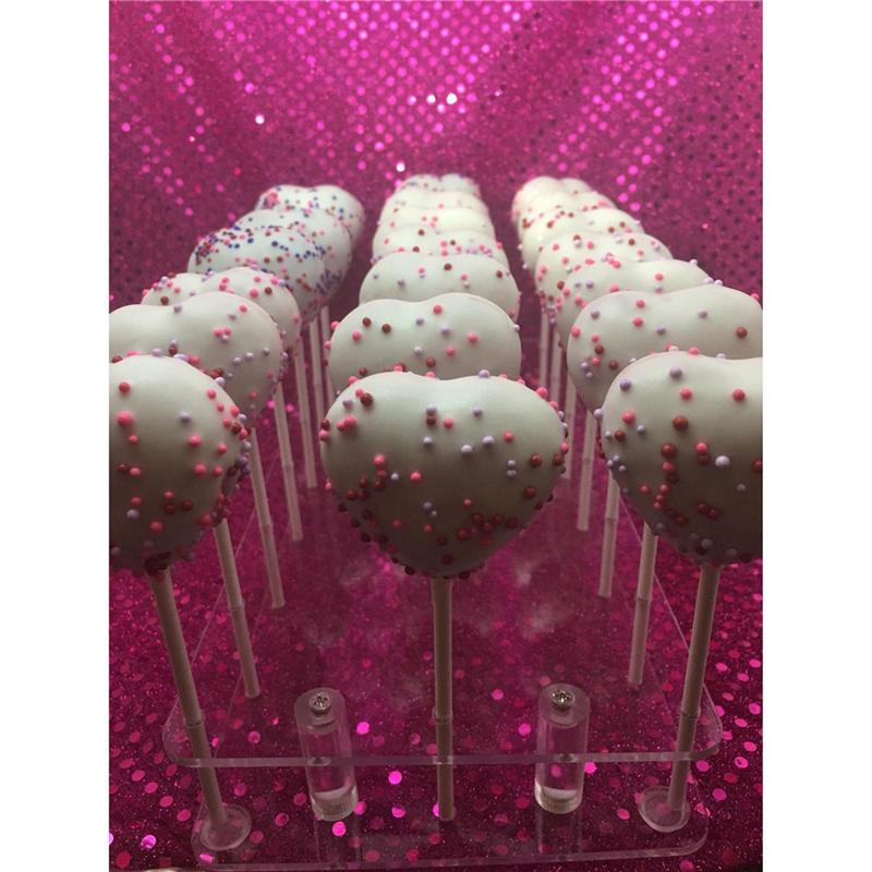 

ABFS 2X 21 Hole Clear Acrylic Lollipop Holder Weddings Baby Showers Birthday Parties Anniversaries Candy Decorative прозорий білий колір