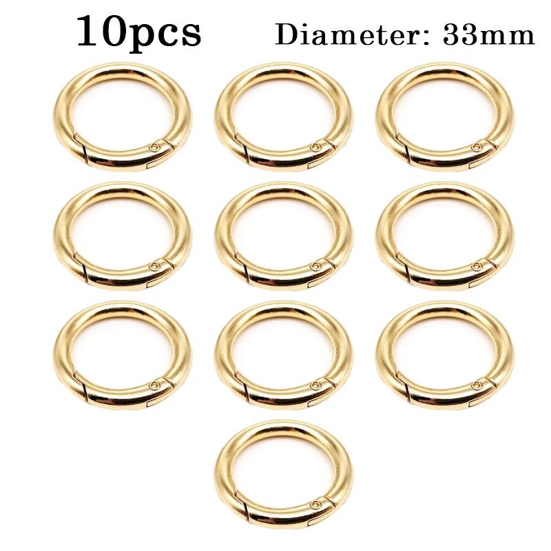 O-ring Fjäderlås Metall Öppningsbar Karbinhake Nyckelring Ringar Väskklämmor Krok Hundkedjespännen Anslutning För DIY Smycken
