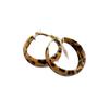 Fashion temperament Autumn and winter new PU leopard print earrings, high-end sense, fashionable personality C-shaped large earrings, ear jewelry