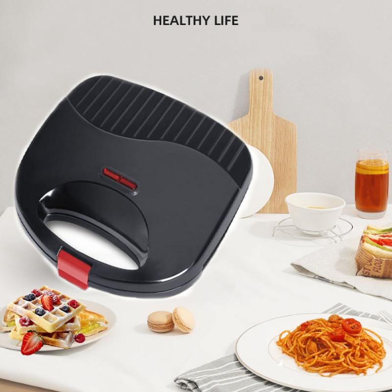 750W Double Sided Heating Electric Breakfast Machine Intelligent Temperature Control Waffle Maker Hot Press Bread Maker