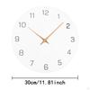 Nordische Wanduhr Leise Nicht tickend 11,81'' Dekorativ für Büro Schlafzimmer Flur Esszimmer