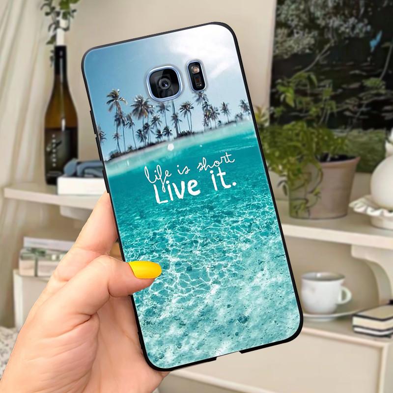 For Samsung Galaxy S7 edge Case Cover Cute Letters Soft Silicone Coque Phone Case For Samsung s 7 S7 edge S7edge G930 G935 cases
