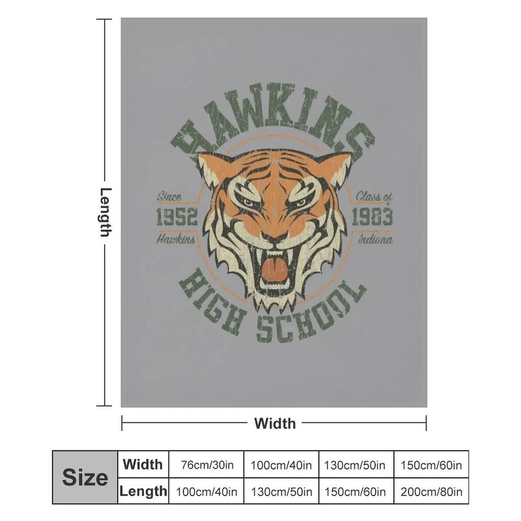 Hawkins High School 1983 Throw Blanket Plush Flannel christmas gifts Stuffeds Blankets Personalized Gift Designers Blankets