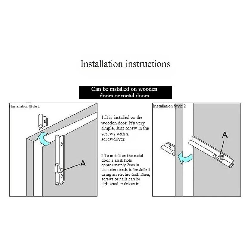 Thickened Stainless Steel Door Bolt Latch Security Door Bolt Latch Buckle Window Safety Lock Large Latch Home Decoration