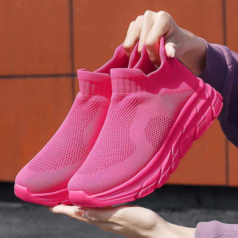Women’s Moccasins Loafers Casual Slip on Walking Shoes Summer Men’s Slip-ons Lightweight Socks Shoes for Girls Large Size 35-46