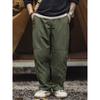 Madden Parka American Retro Slim Line Ruched Double Knee Pants Thin Drawstring Ankle-Tied Army Green Straight-leg Casual Pants Men's Autumn
