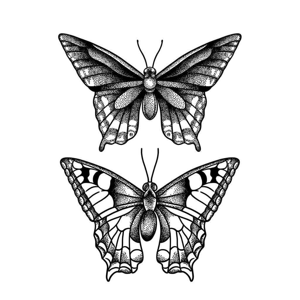 Simple Personality Spice Girl Three-Dimensional Butterfly Flower Wicker Collarbone Arm Tattoo Sticker