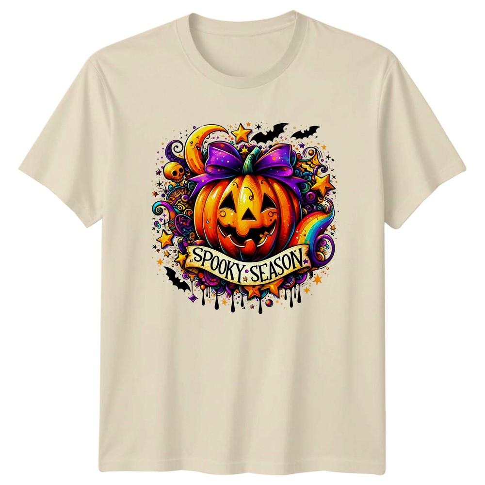 Spooky Season Halloween Jack O Lantern Unisexs Unisexs Graphic Tee Shirt