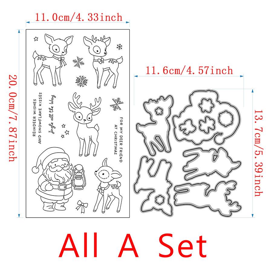 

2024 Santa Claus & Reindeer Silicone Clear Stamp for DIY Journals