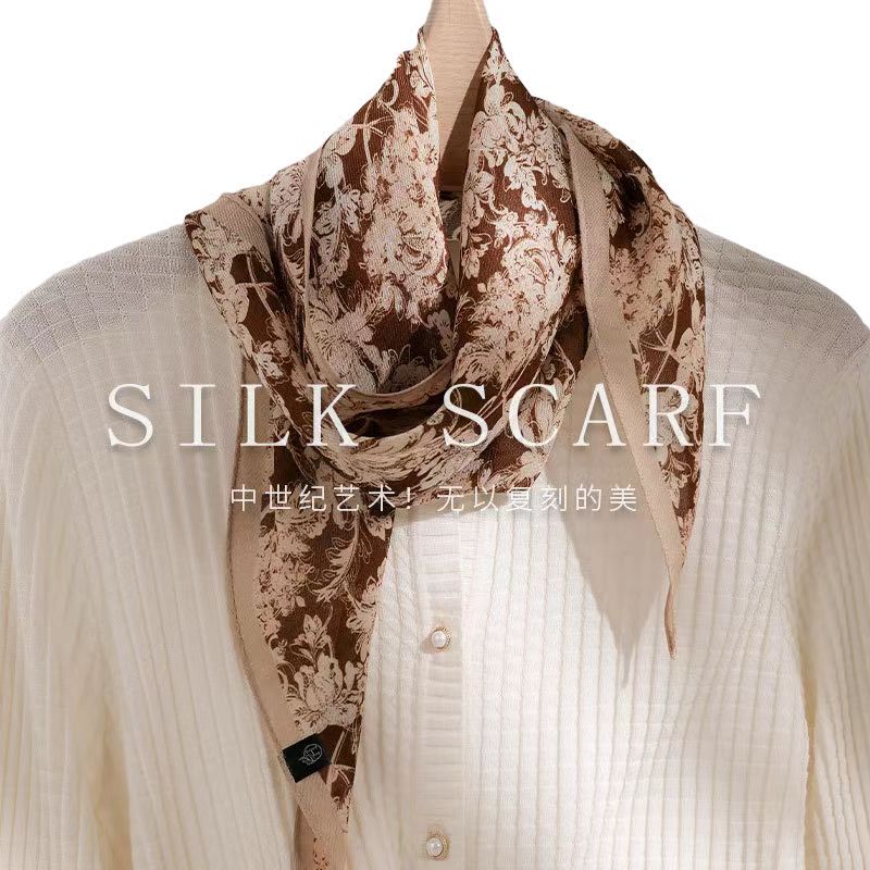 100% Naturseide Schal Damen Schals Stola Hijab Bandana Halstuch Pashmina Hohe Qualität Halstuch Foulard Weiblich Echarpe