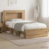 Bed Frame with Storage and Headboard Artisan Oak Finish 75 x 190 cm