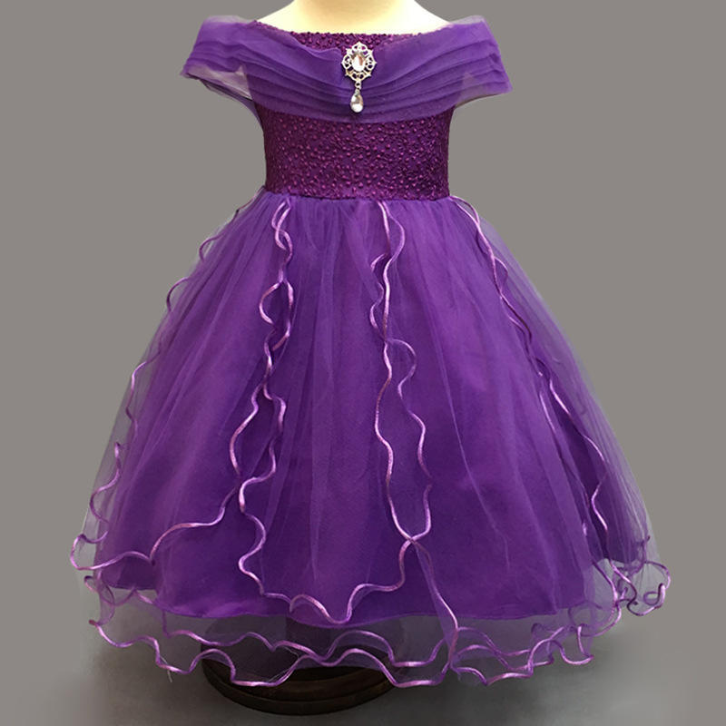 Buy Girl One Piece Dress Kids Girls Gauze Dress Princess Party Gown Prom Wedding Pageant At Affordable Prices Free Shipping Real Reviews With Photos Joom